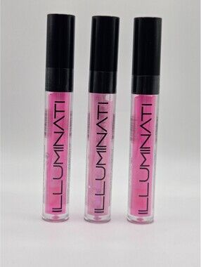 Illuminati Cosmetics Lip Gloss Lot of 3 Cosmo & Electra Pink Shimmer Gloss New